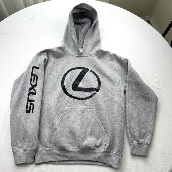Gildan Other - Lexus Gray Fleece Hoodie Sweatshirt Gildan Heavy Blend Youth Small